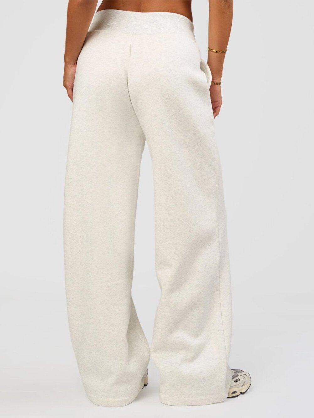 LSKD Go-To Wide Leg Track Pant in Silver Marl, Size Small - Picture 5 of 12